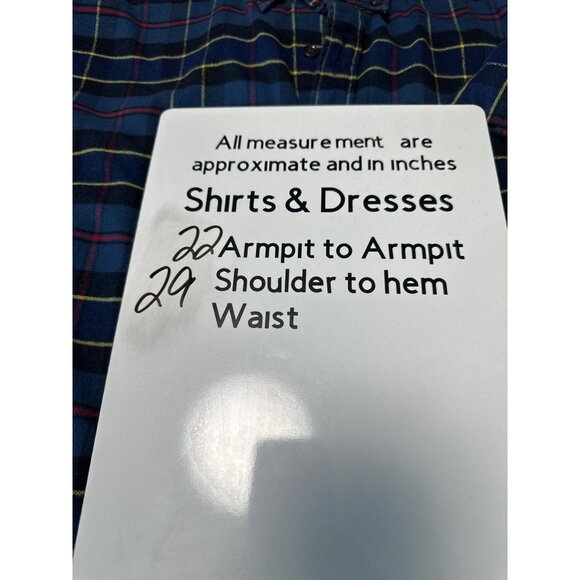 Lands End Mens Traditional Fit Long Sleeve Button Down Plaid Flannel Shirt L - Picture 10 of 10